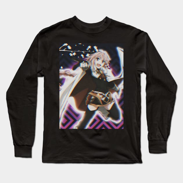 Astolfo Vaporwave Long Sleeve T-Shirt by jadehydra